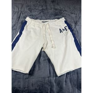 ABERCROMBIE‎ & FITCH White sweat pant shorts Men's  M w pockets!